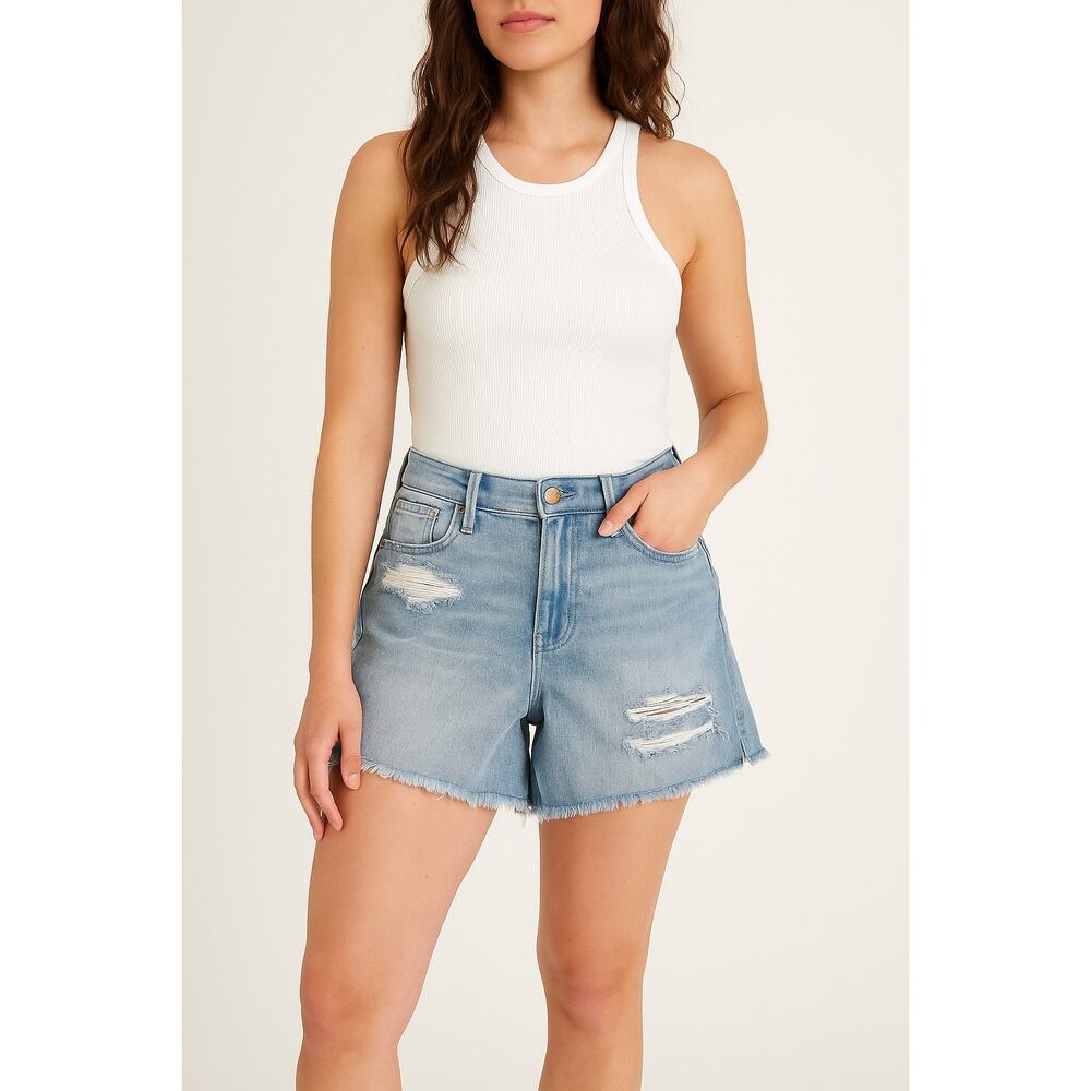 American Eagle‎ Blue Distressed Faded Denim Shorts 10